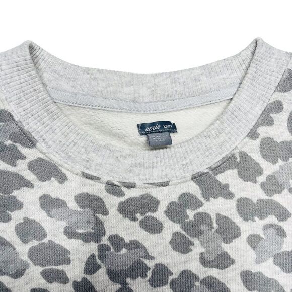 AERIE Gray Leopard Oversized Sweatshirt  - Picture 3 of 7